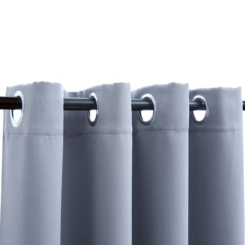 Rideaux occultant avec rideaux, L 54 po x L 63 po, Gris