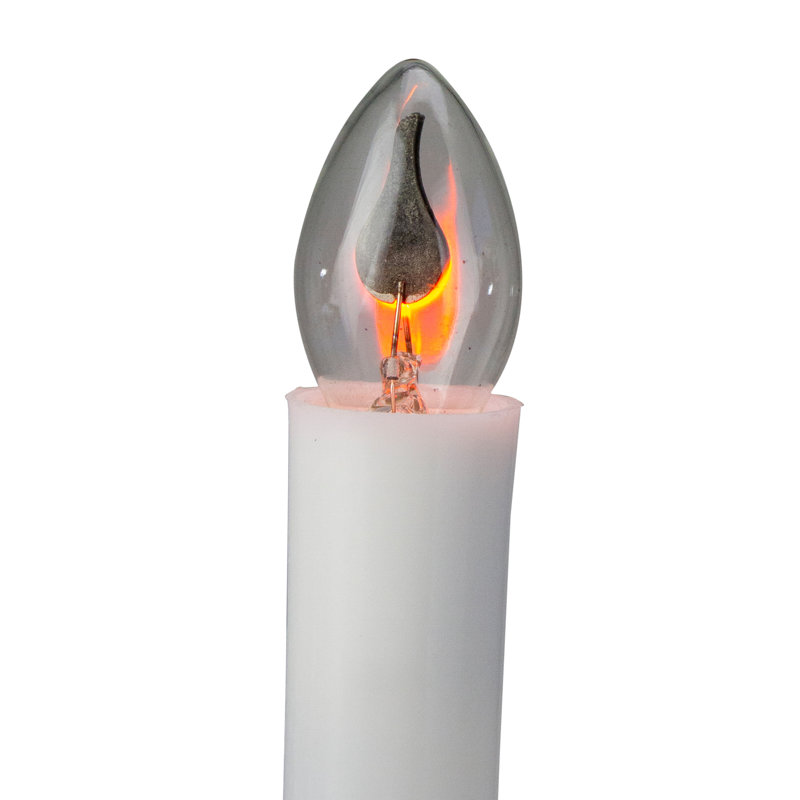 Simple bougie de Noël avec flamme vacillante, 8,75 po, ensemble de 4