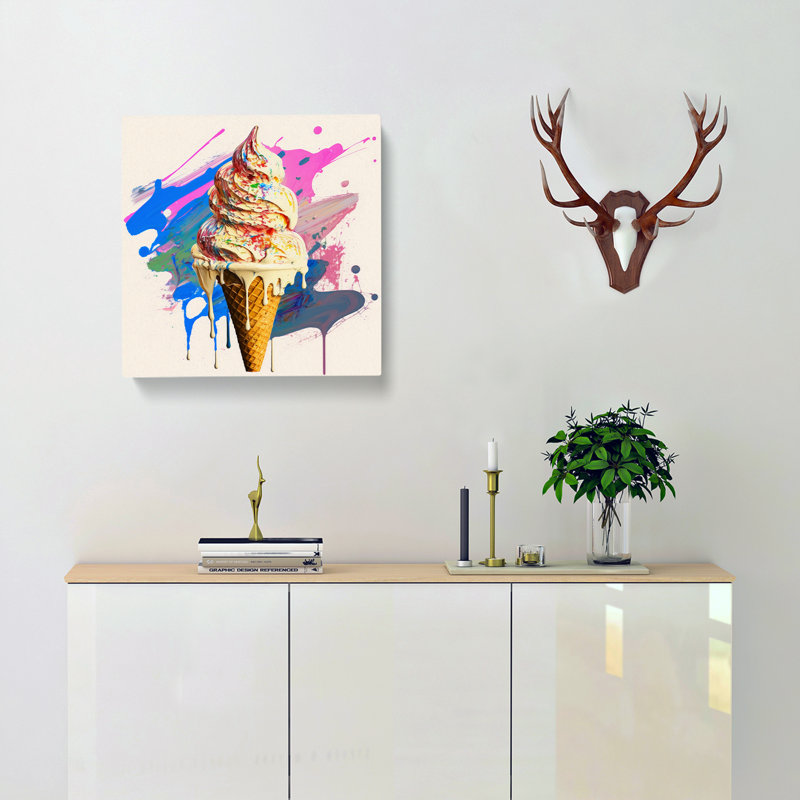 Ice Cream Gestural Art - Print