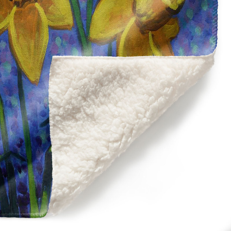 Couverture sherpa doux spring daffs iii, l 68 po x L 80 po