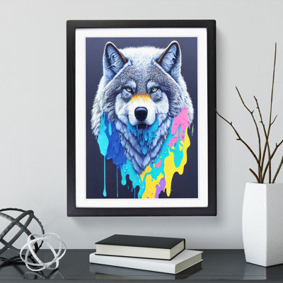 Wolf Paint Drips No.2 Abstract - Wall Art