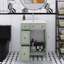 Meuble-lavabo autoportant 24 po avec lavabo en céramique et 2 tiroirs, 1 porte-146448958-146448953