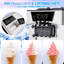 Machine à crème glacée commerciale, machine à crème glacée verticale de 2 200 W avec écran tactile ACL, 3 saveurs et débit de 5,8 à 8 gallons / heure, fonction de nettoyage automatique, trémies en acier inoxydable pour restaurant, casse-croûte, maison