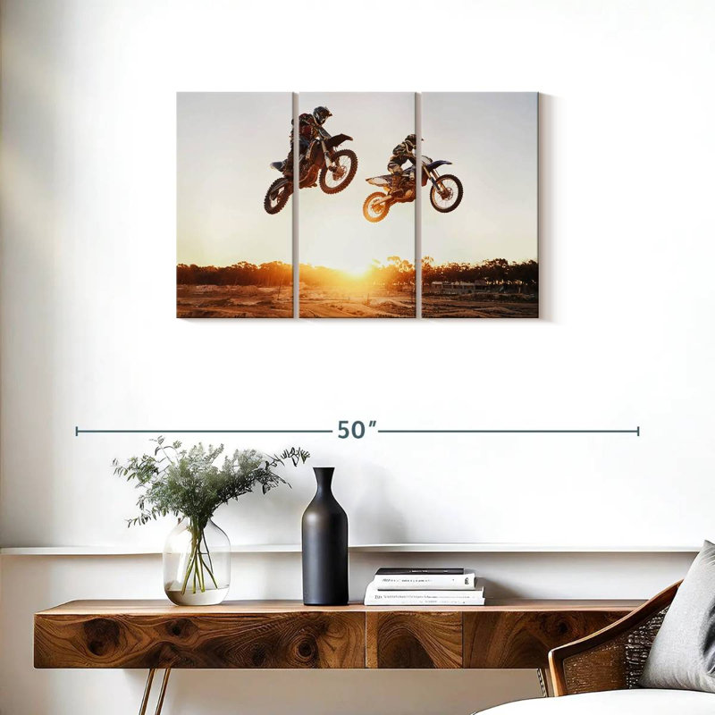 Dirt Bike Action, 20" H x 33" W