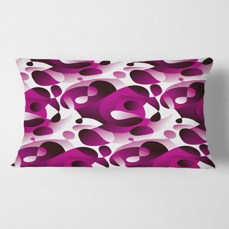 Coussin décoratif à motif abstrait Mid-Century