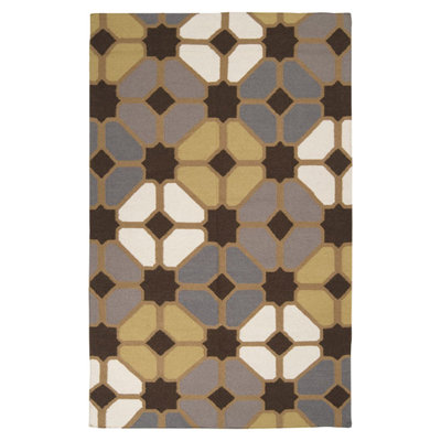 Araliya Wool Geometric Indoor Rug