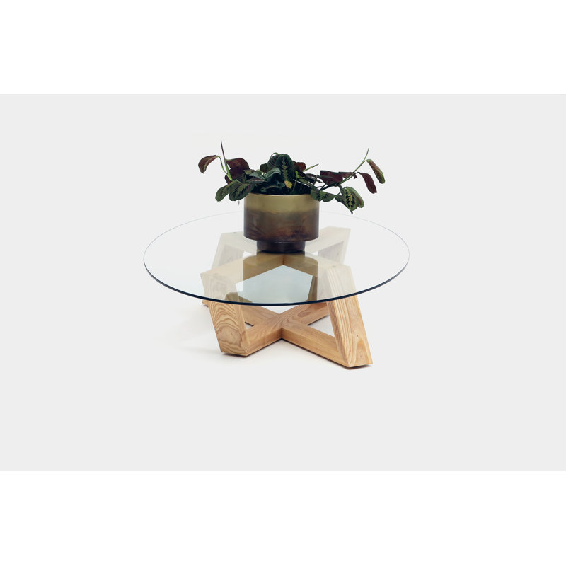 Focal Coffee Table, Ash, 15" W x 48" L x 48" W