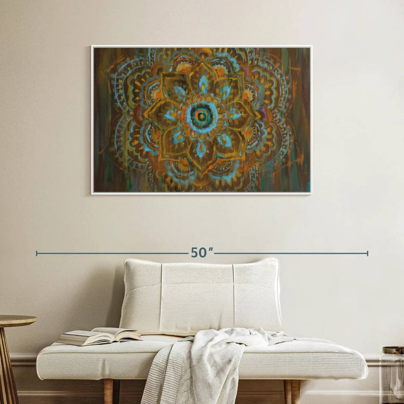 Bombay bohémien, Cadre flottant blanc, 40 po x 27 po