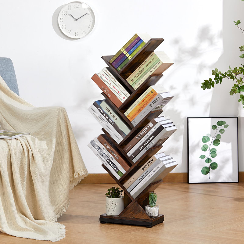 Next Tree Bookcase Ophelia & Co. Tree Bookshelf,Retro Floor Standing Bookcase Display for ...