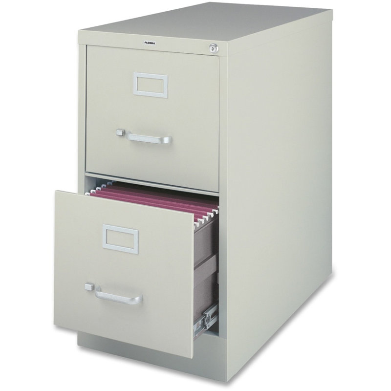 Pabel 18'' Wide 2 -Drawer Steel File Cabinet, Light Gray