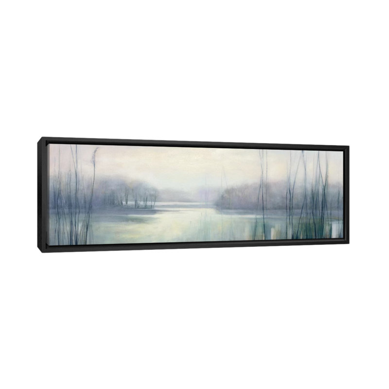 «Misty Memories» par Julia Purinton - impression sur toile tendue, H 12 po x l 36 po x P 1,5 po, Toile avec cadre noir