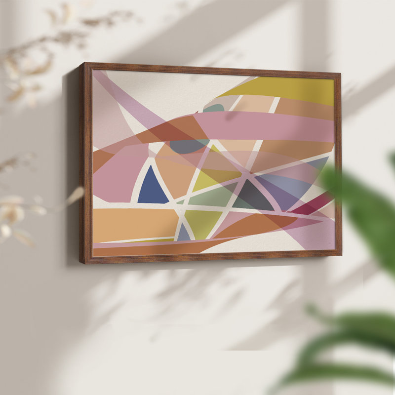 Pensées d'Herbin II - reproduction encadrée - réversible, Noyer, H 16 po x l 20 po