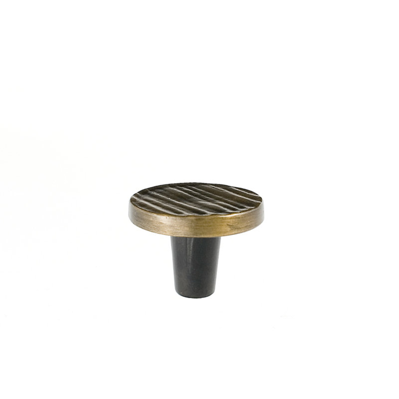 Forged 3 1 1/2 Diameter Mushroom Knob, Antique Brass
