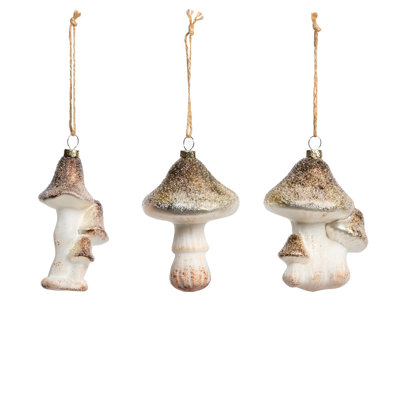 4.5'' Glass Plants & Flowers Hanging Figurine Ornament