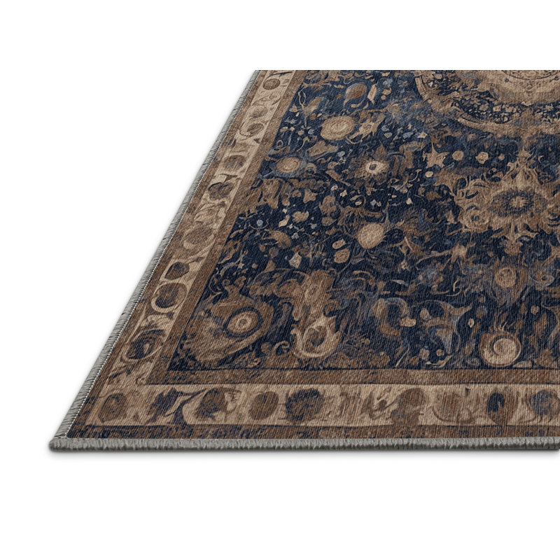Machine Washable Gray Area Rug, Rectangle 2' x 3'