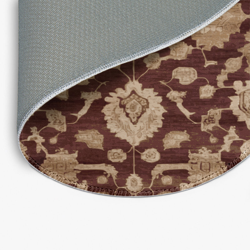 Tapis intérieur et extérieur brun Overdyed, Rond 5 pi