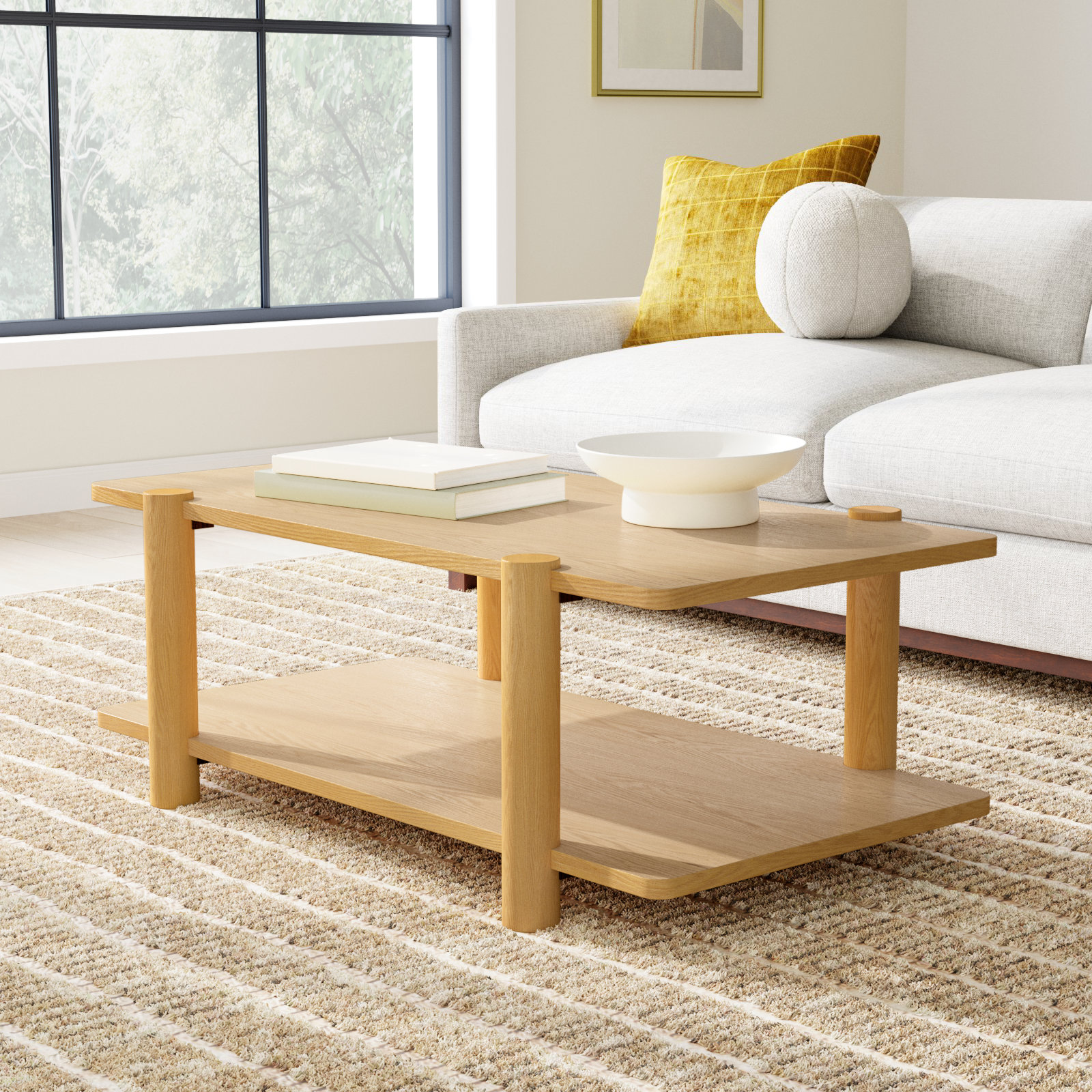Hepburn 48" Coffee Table, Natural