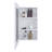 White 25.7" H X 15.7" W Narrow Cabinet For Bath & Kitchen - Space Saving, 3 Inner Shelves, Fascinating Mirrored Door, Easy Setup, Product Bathroom Saver, Shelves Interior, Striking Installation, Made-1795407696