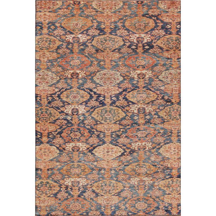Premium Machine Washable Dahl AMF1084 Damask Rug