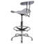 Vibrant Chrome Drafting Stool with Tractor Seat-2017077468