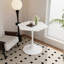 Table basse hexagonale moderne 31,50 "avec plateau en marbre imprimé blanc et base en métal