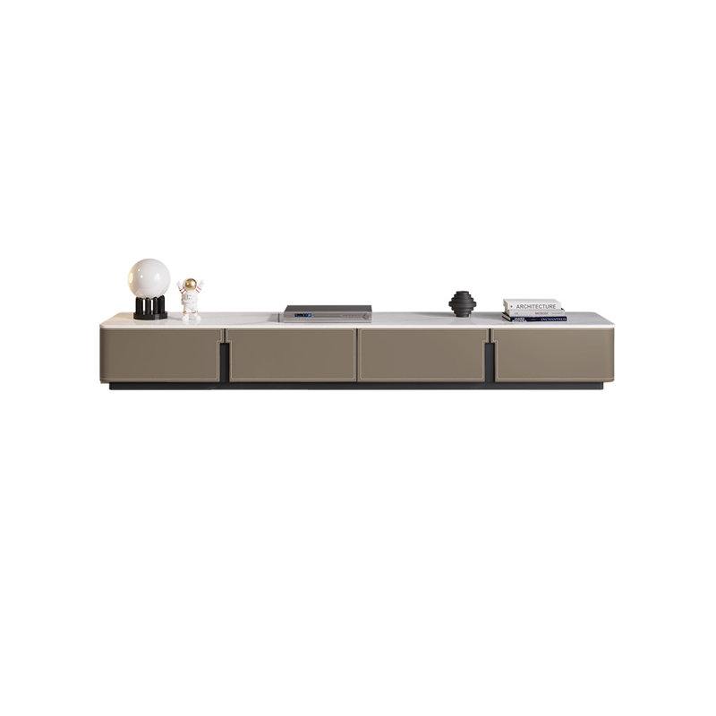Meuble télé moderne et haut de gamme, Gris beige, 78.74"