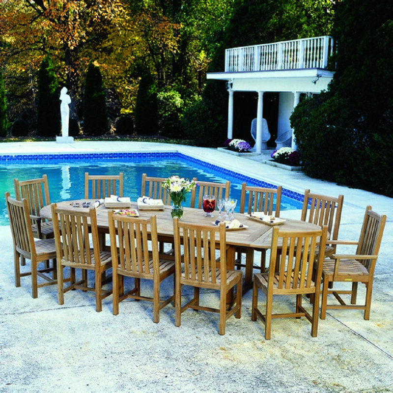 Classic Outdoor Dining Side Chair, Ash