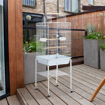 Gabbert 53.5'' Iron Play Top Floor Bird Cage with Wheels