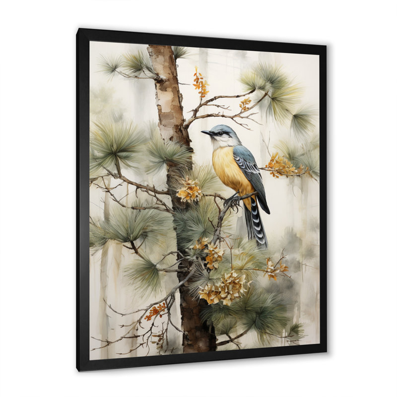 Forêt, gardiens du minimalisme III - décoration murale forêt, H 44 po x l 34 po x P 1,5 po, Cadre simple noir