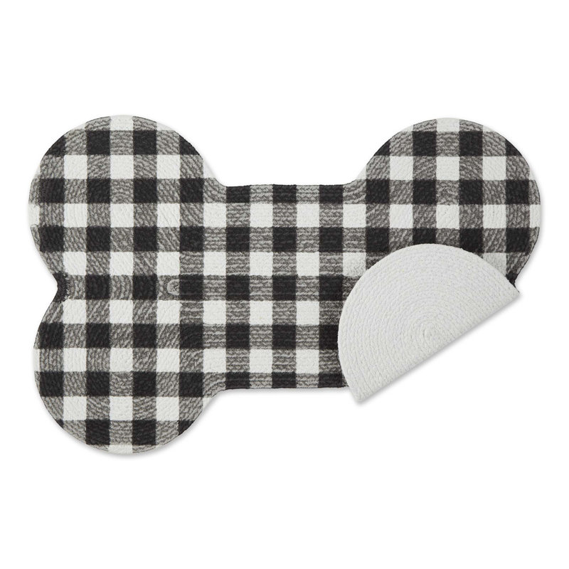 Houstonia Checkered Cotton Pet Bed, Black/White