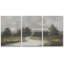 "Natural Forest River Landscape", reproduction sur toile 3 pièces-91875250-124478795