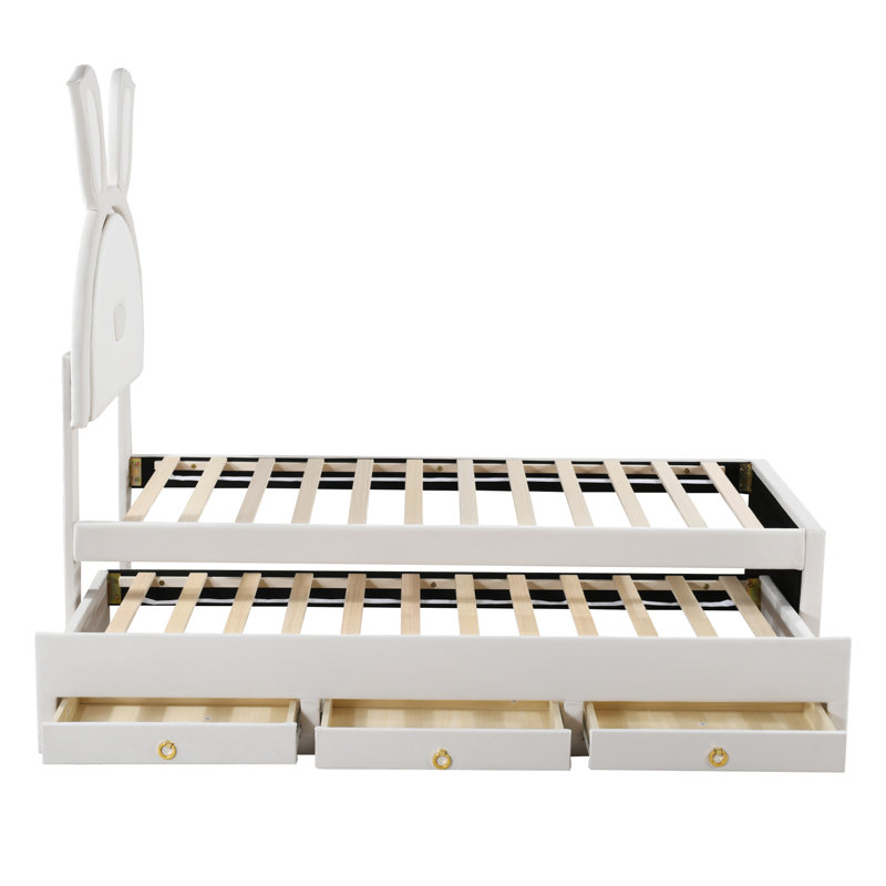 Tobler Upholstered Storage Bed, Beige