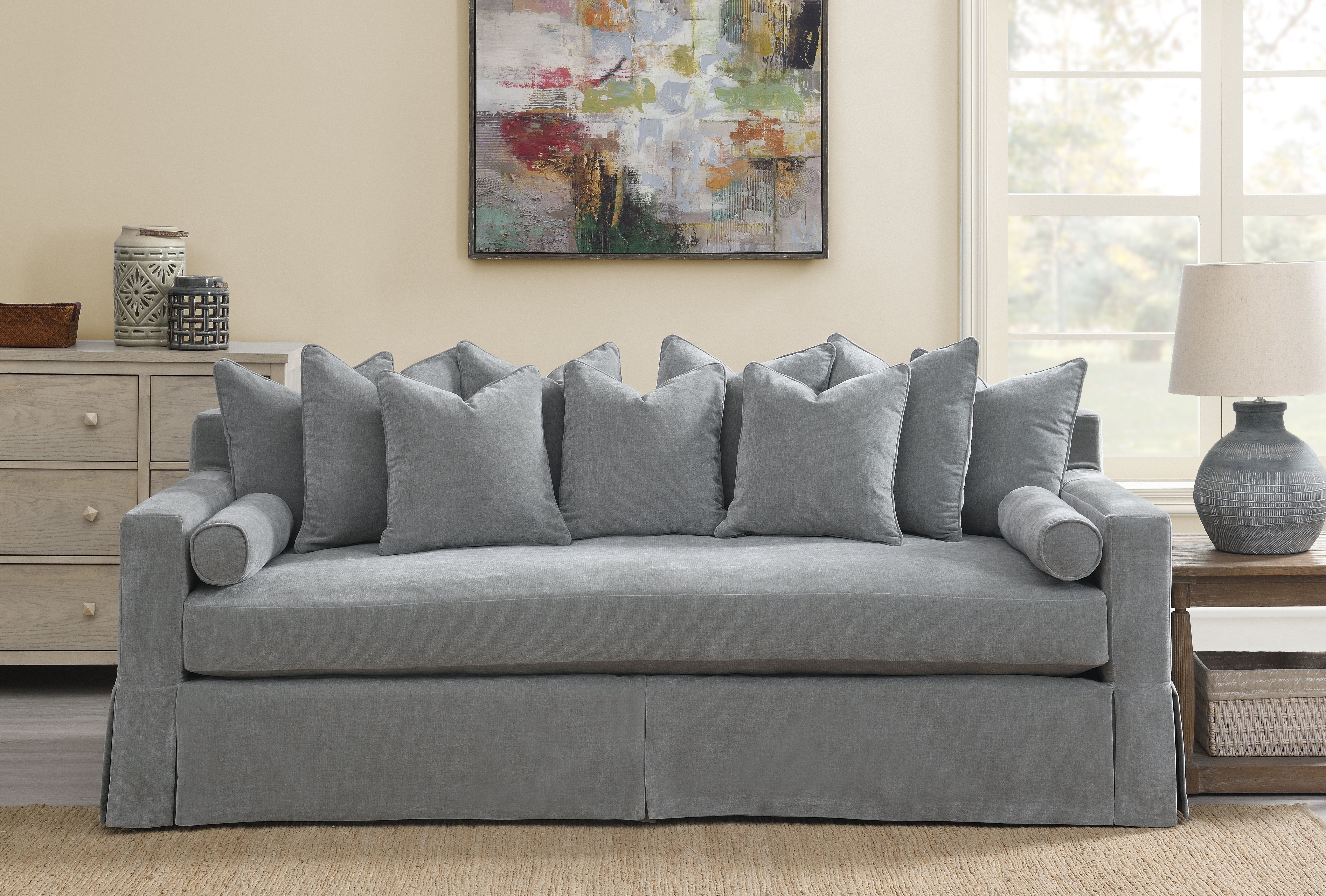 Ebern Designs Sofa In Luxurious Velvet | Wayfair