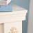 White Manufactured Wood Freestanding Fireplace