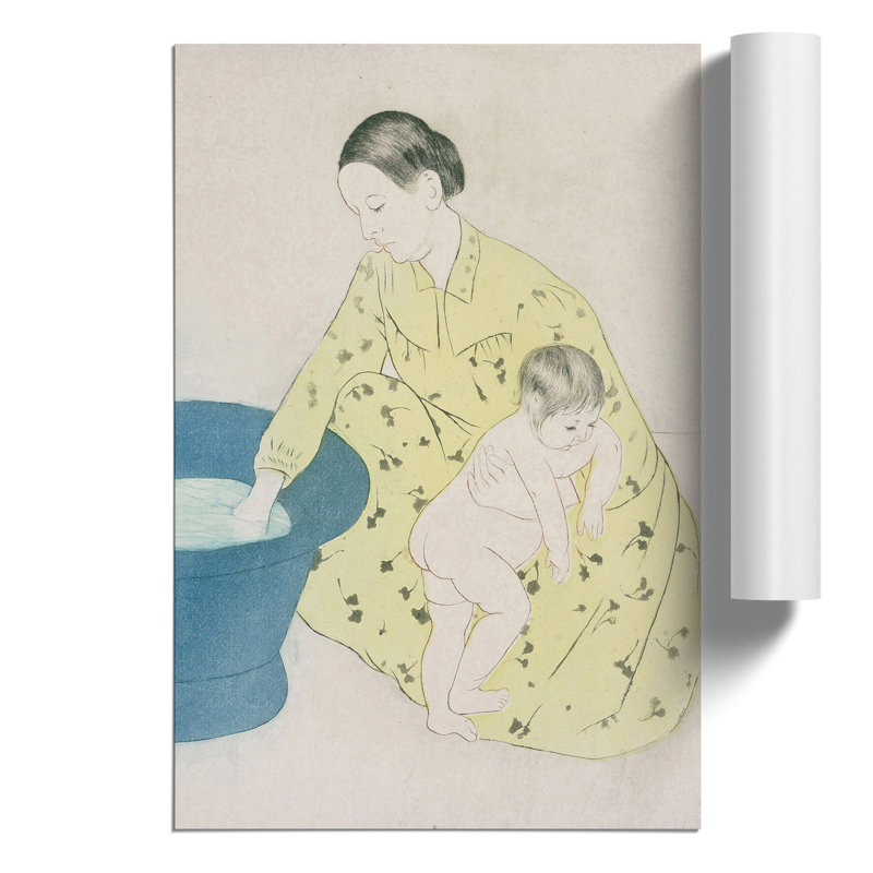 The Bath by Mary Cassatt - No Frame Painting, 59cm H x 42cm W x 0.1cm D