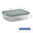 Wham Clip 8.5L Rectangular Plastic Storage Boxes with Secure Clip Lock Lids. L:39 x W:29 x H:10.5cm Clear/Stone/Slate Grey-504076733