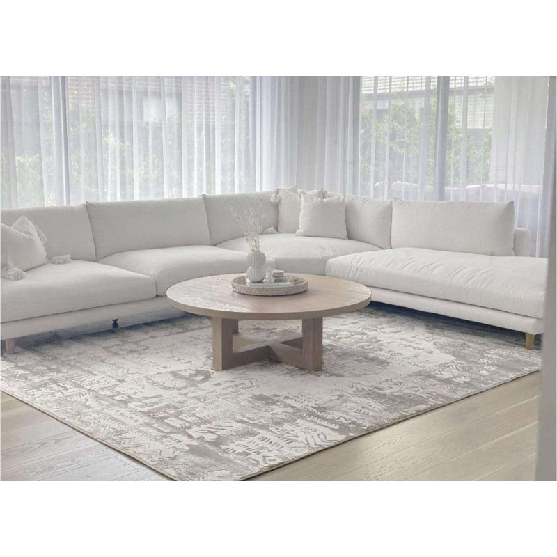 Tapis oriental brun en polypropylène tissé à la machine Brisseyda, Rectangle 5 pi x 8 pi