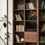 Bibliothèque légère en noyer de luxe