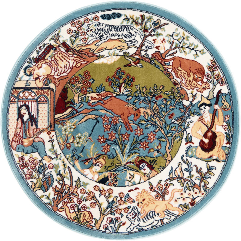 Kelayeh Oriental Indoor Rug, Round 3'3"