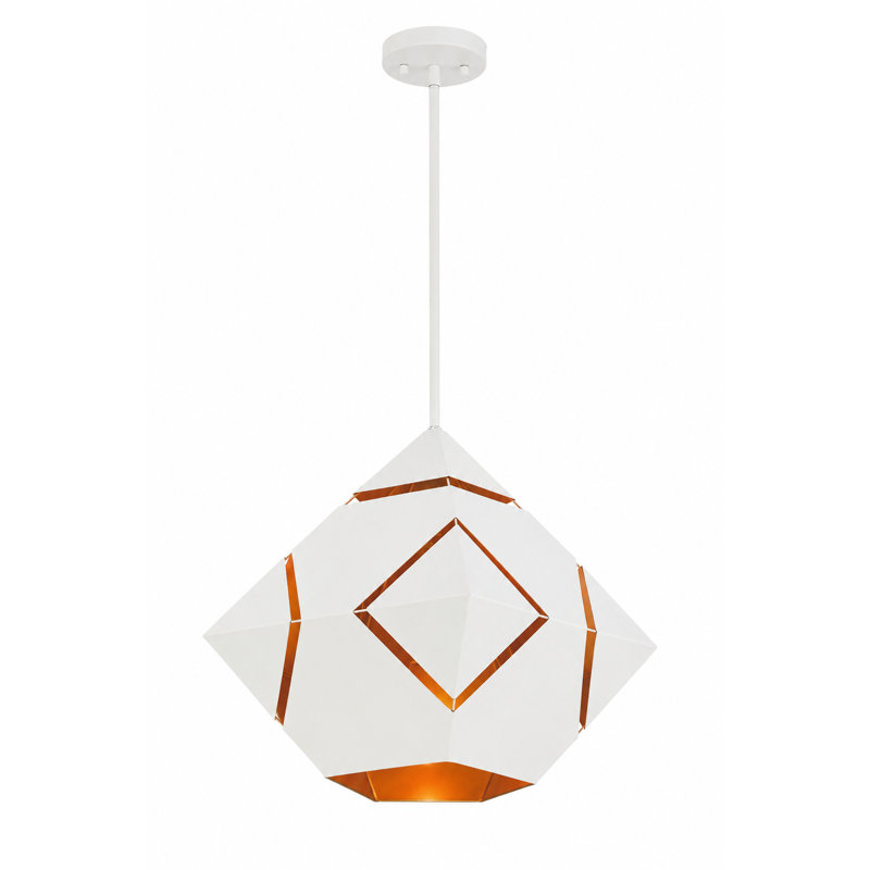 Streater 4 - Light Geometric Chandelier, White