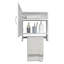 Armoire à pharmacie à miroir avec porte-serviettes 19,7 po x 17,7 po, deux tablettes pour la salle de bain et la cuisine, utilisation intelligente de l'espace H 19,7 po x l 17,7 po, économiseur intérieur et contemporain-695049461