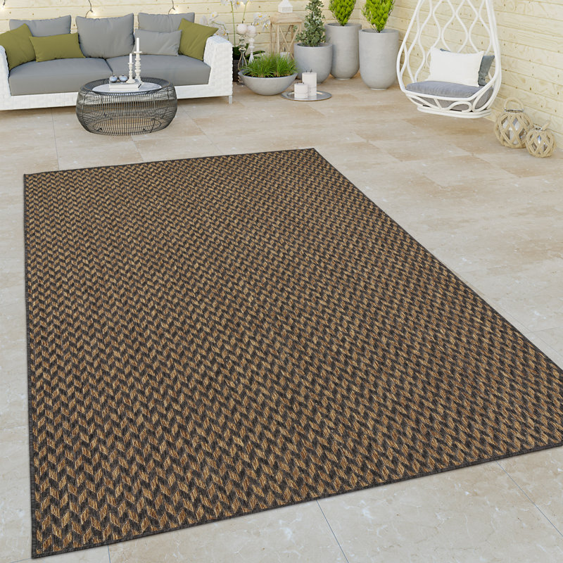 Tapis intérieur / extérieur rectangulaire Lacynda, Rectangle 2 pi 8 po x 4 pi 11 po