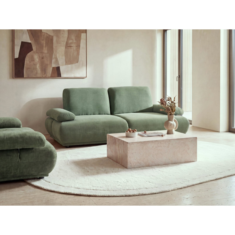 Chantil 3 Seater Fabric Sofa, Green
