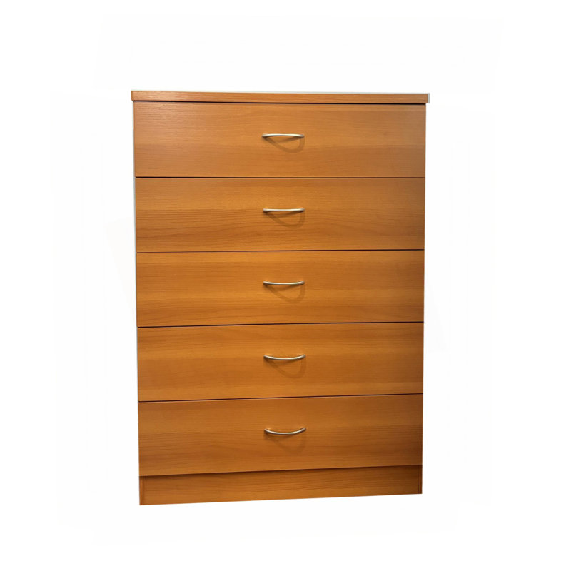 Latitude Run® Commode à cinq tiroirs avec poignées en métal et tiroir ...