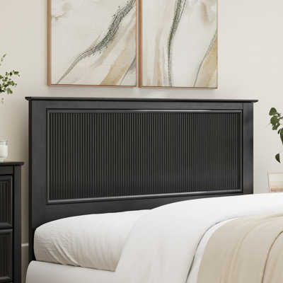 65W Fluted Full/Queen Headboard With Set Of 2 Nightstands, Bedroom Furniture