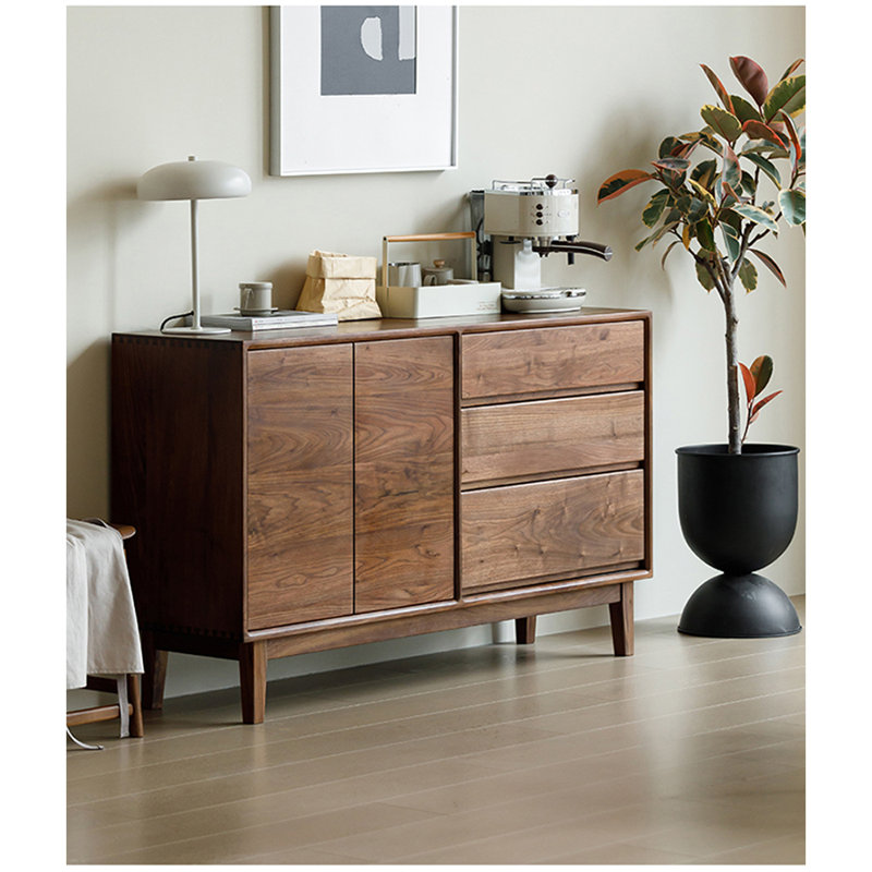 Buffet rétro tout en bois massif