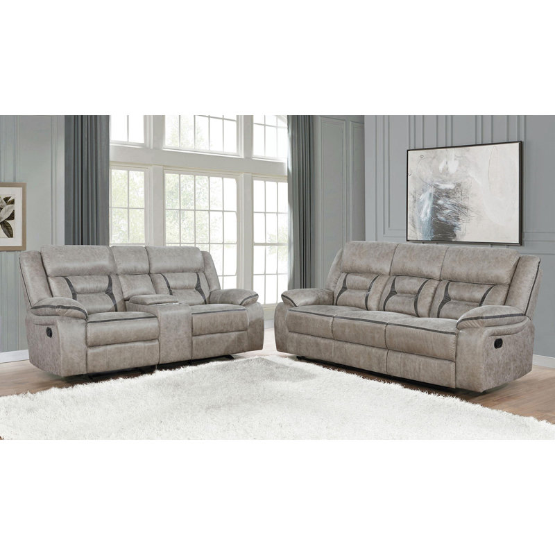 Ensemble de canapés inclinables 2 pièces, Taupe