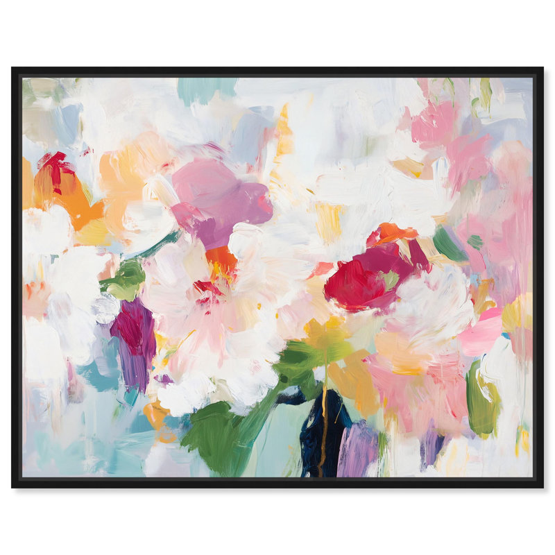 «Bold Brushstroke I Canvas Abstracts» par, Structure noire, H 17 po x l 21 po