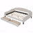 Full Upholstered Tufted Daybed Frame, 2 Drawers