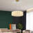 Bruhn Modern Golden Round LED Double-Layer K9 Crystal Chandelier, Height Adjustable